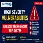 CERT-In Warns of Multiple High-Severity Flaws in Manacle Technologies ERP System